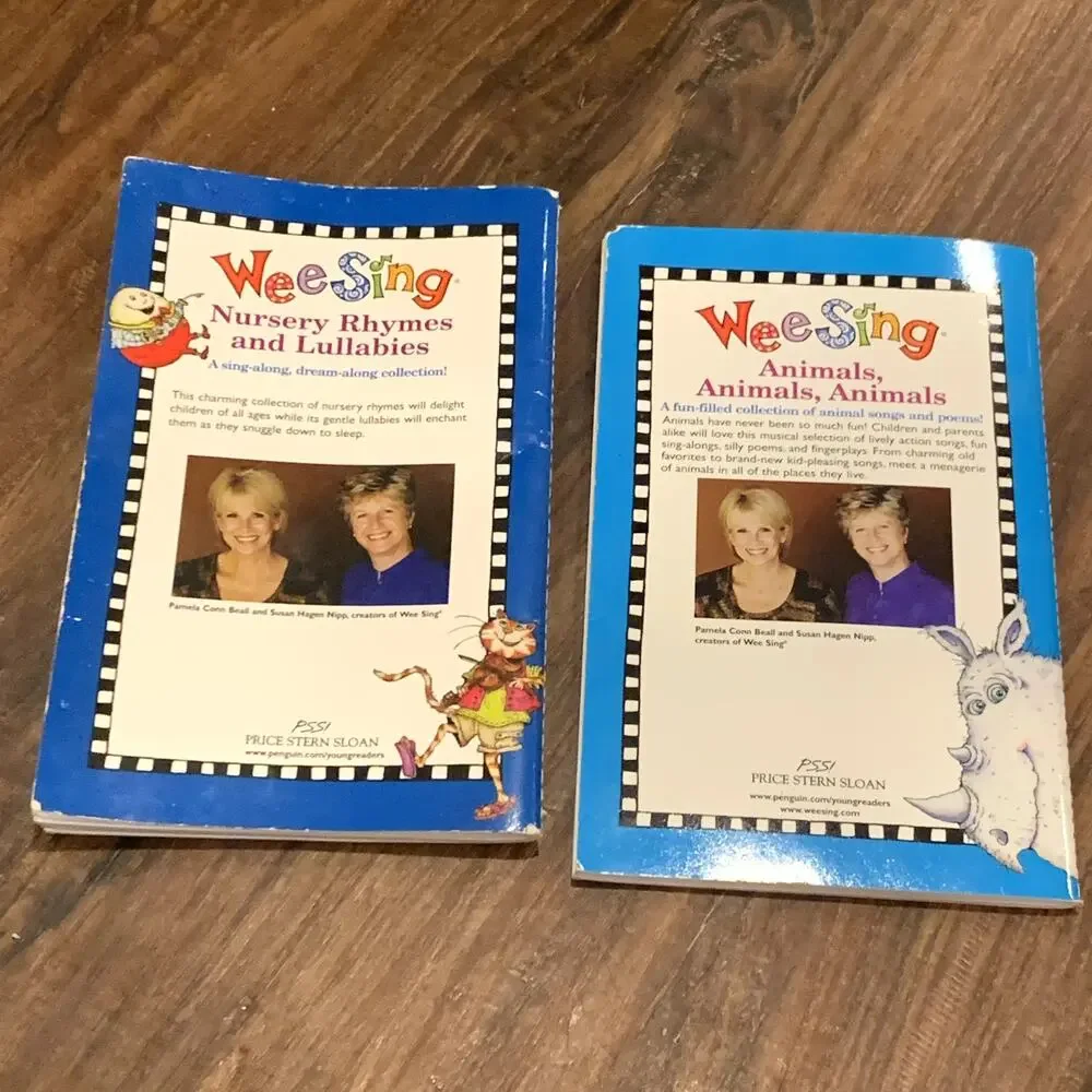 2 Wee Sing Books Wee Sign Nursery Rhymes Lullabies Animals